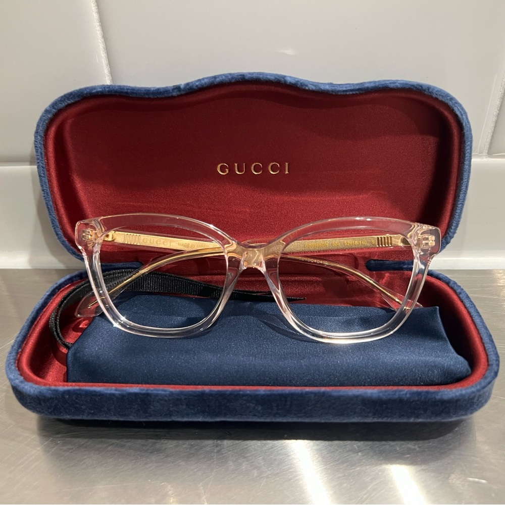 Gucci GG0566ON 004 Pink Eyeglasses Frame 52mm